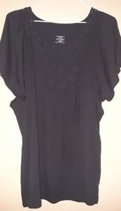 Dress Barn Crochet Trim Blouse